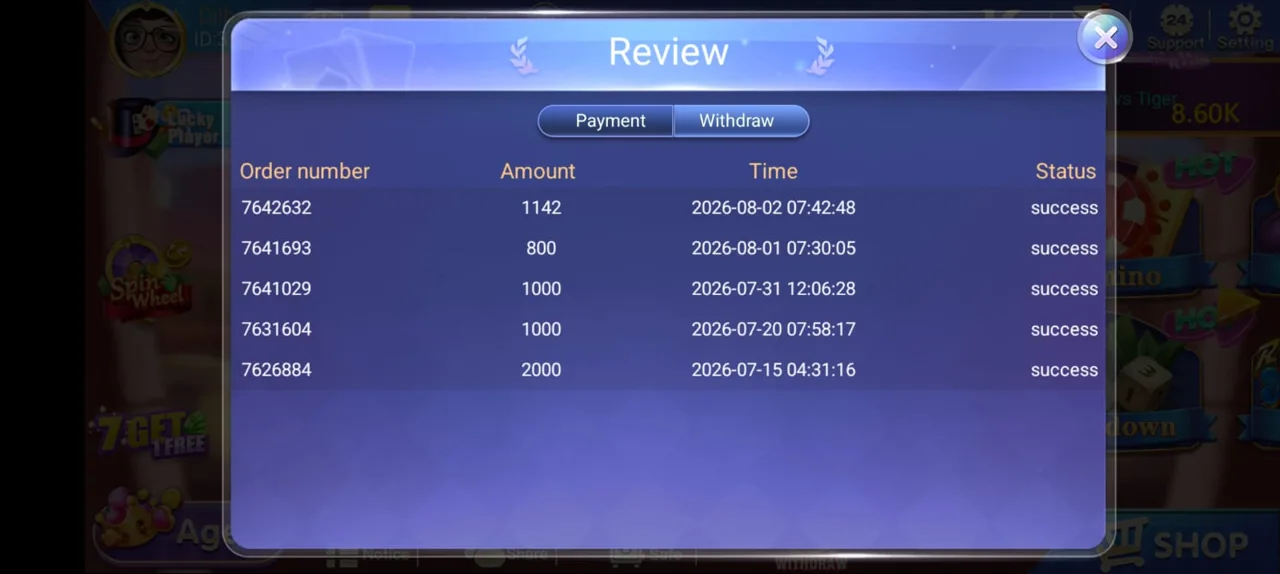 3 Patti Room withdrawal review — 3 patti room real cash withdraw history with success status in Pakistan