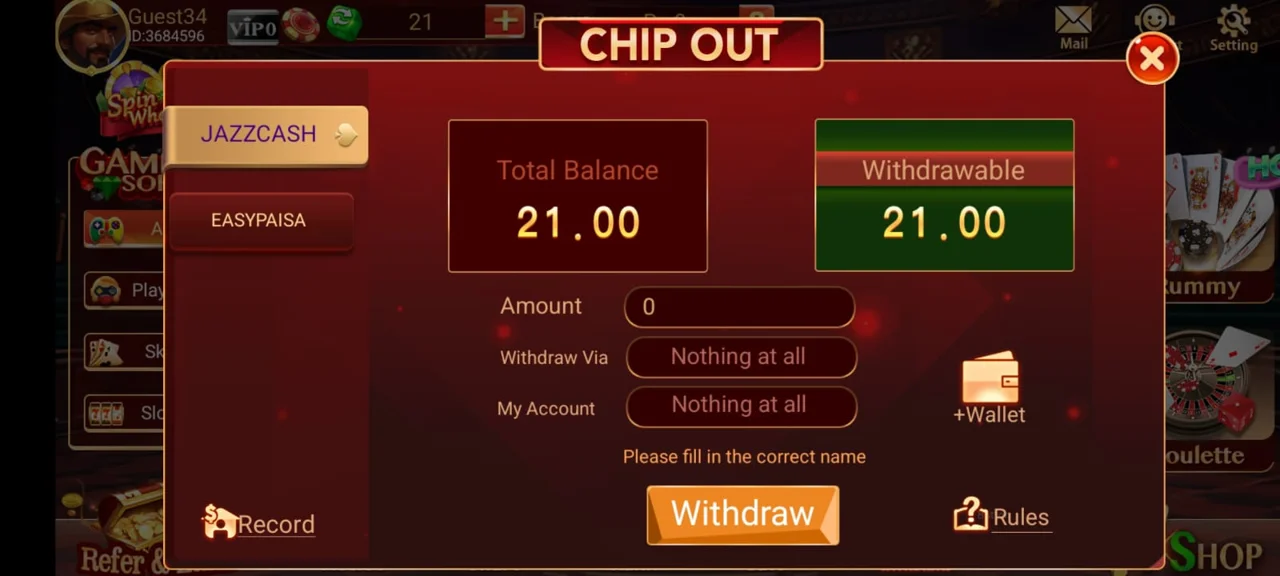 Ludo Bounty Chip Out — Ludo Bounty cash withdrawal via JazzCash EasyPaisa