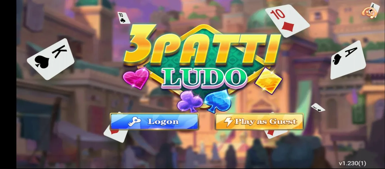 3Patti Ludo login screen — 3patti ludo logon and play as guest