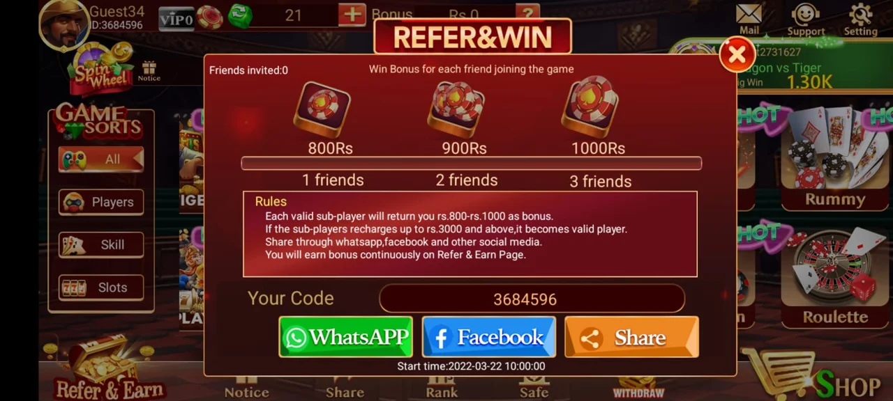 Ludo Bounty Refer & Win — Mega Ludo Bounty bonus code and sign up bonus rewards