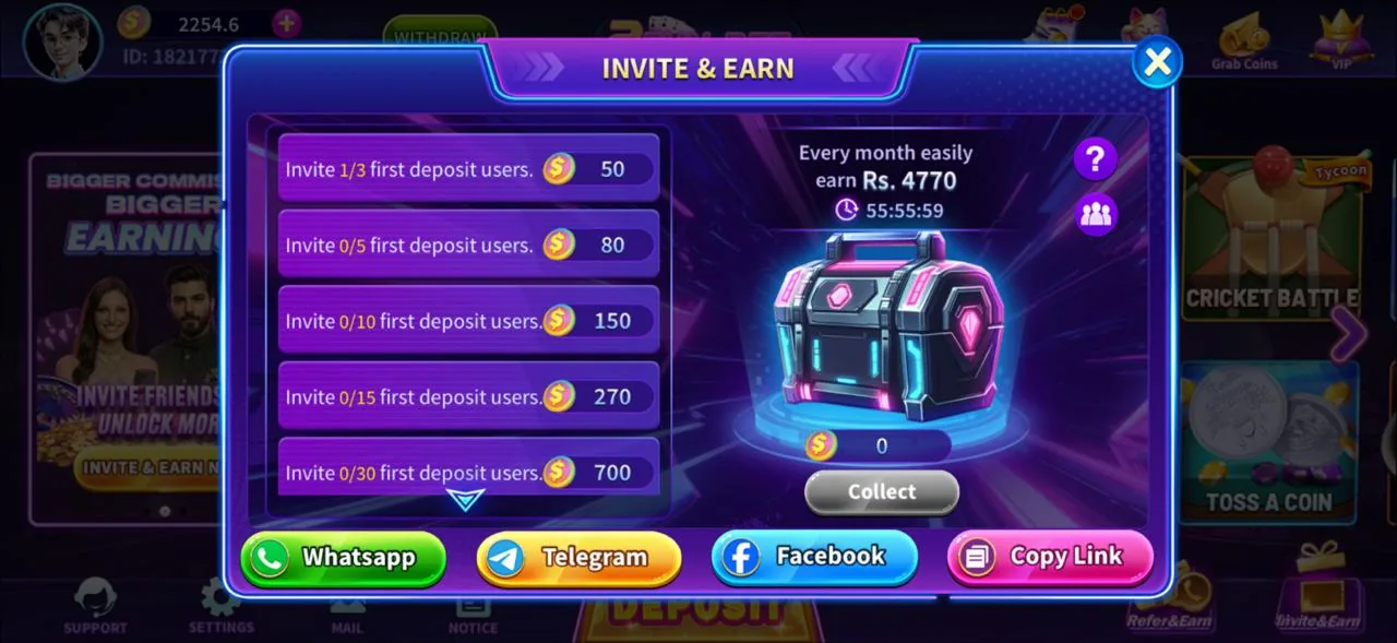 2Fun Bet Invite & Earn — 2fun bet invitation bonus rewards for first deposit users